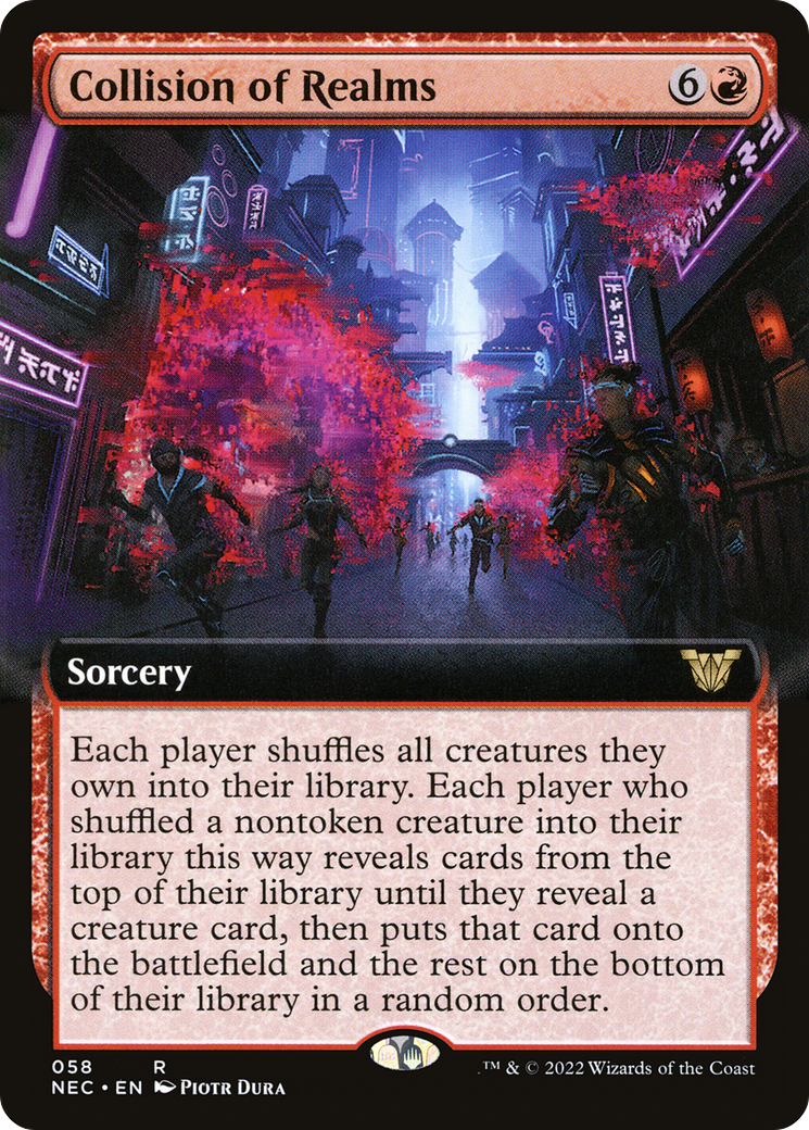 Collision of Realms (Extended Art) (058) - Neon Dynasty Commander