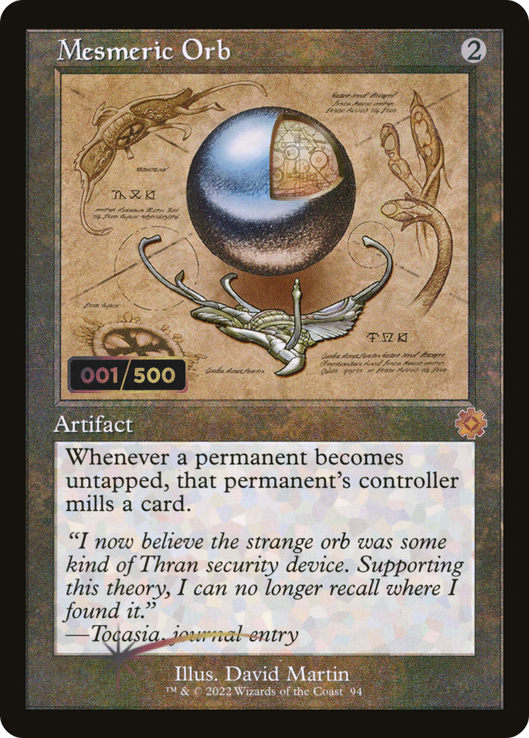 Mesmeric Orb (Schematic) (Serial Numbered) (Retro) (094) Foil - The Brothers' War Retro Artifacts