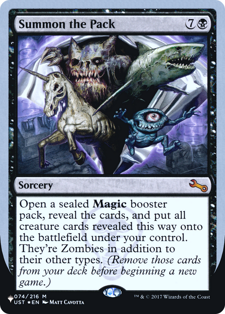 Summon the Pack (025) Foil - The List (Unfinity Foil Edition)