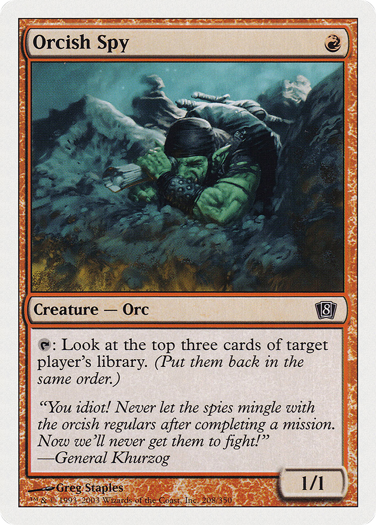 Orcish Spy (208) Foil - Eighth Edition