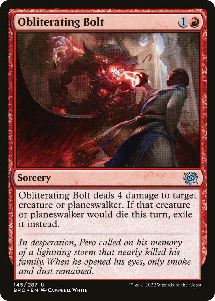 Obliterating Bolt (145) Foil - The Brothers' War