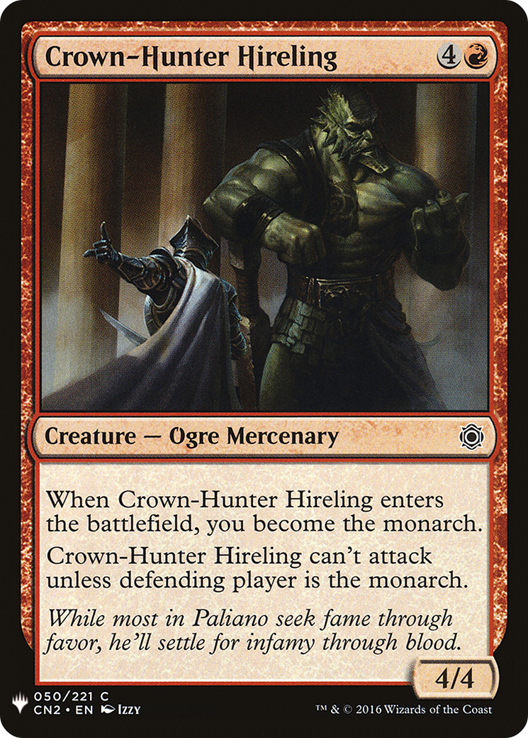 Crown-Hunter Hireling (CN2-50) - The List
