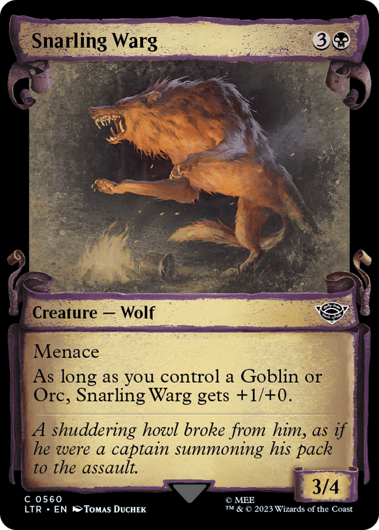 Snarling Warg (Showcase Scrolls) (Showcase) (560) - The Lord of the Rings: Tales of Middle-earth