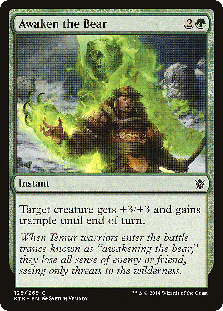 Awaken the Bear (129) Foil - Khans of Tarkir