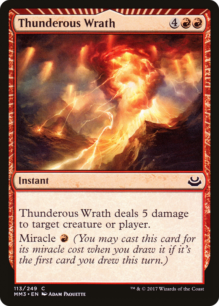 Thunderous Wrath (113) Foil - Modern Masters 2017