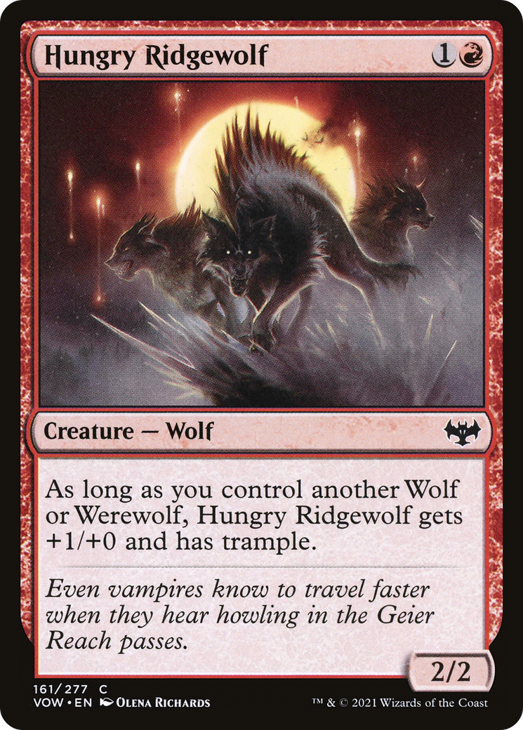 Hungry Ridgewolf (161) Foil - Innistrad: Crimson Vow