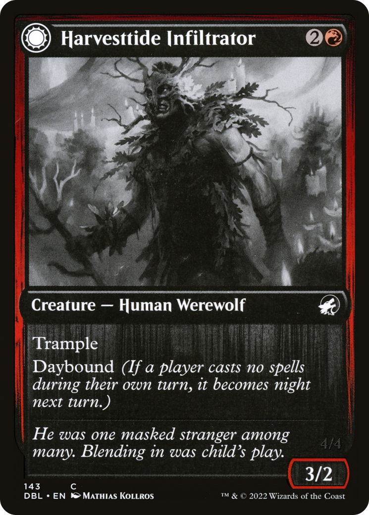 Harvesttide Infiltrator // Harvesttide Assailant (143) Foil - Innistrad: Double Feature