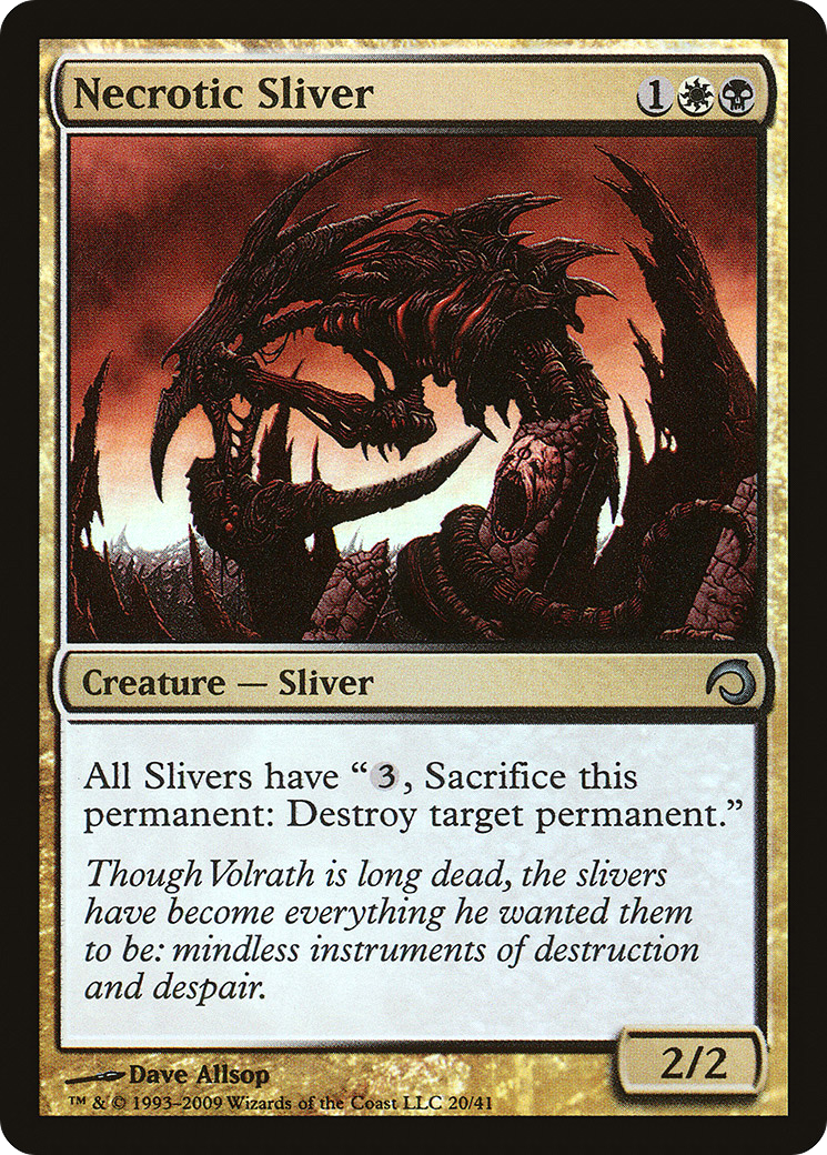Necrotic Sliver (020) Foil - Premium Deck Series: Slivers