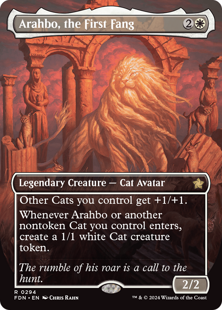 Arahbo, the First Fang (Borderless) (294) Foil - Foundations