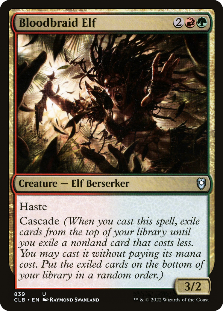 Bloodbraid Elf (839) - Commander Legends: Battle for Baldur's Gate