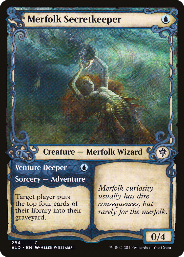 Merfolk Secretkeeper (Showcase) (284) - Throne of Eldraine