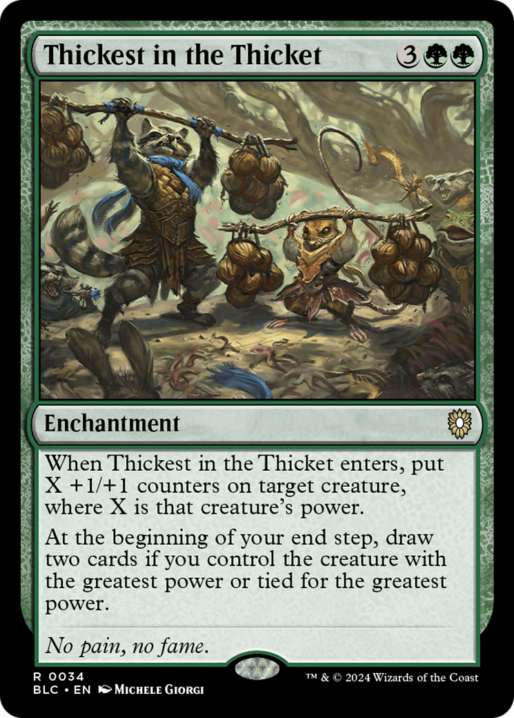 Thickest in the Thicket (034) - Bloomburrow Commander