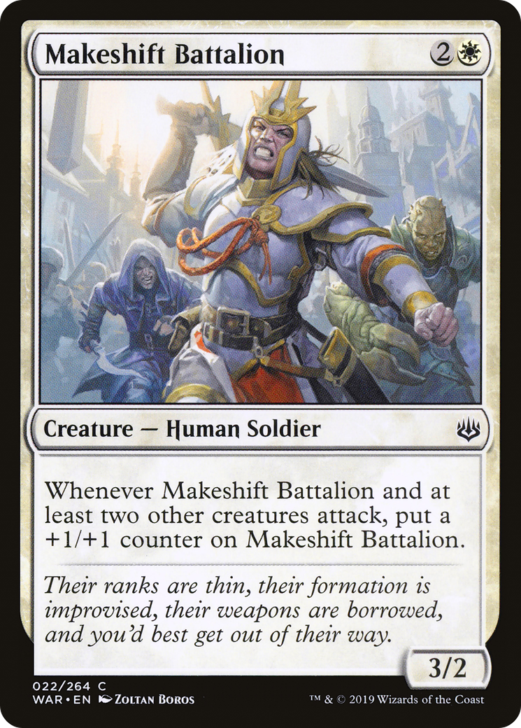 Makeshift Battalion (022) Foil - War of the Spark