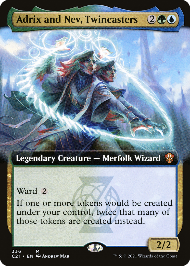 Adrix and Nev, Twincasters (Extended Art) (336) - Commander 2021