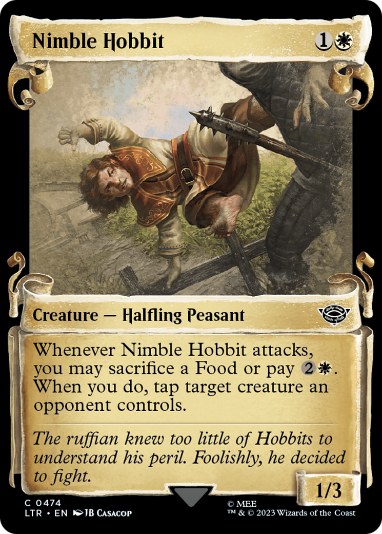Nimble Hobbit (Showcase Scrolls) (Showcase) (474) Foil - The Lord of the Rings: Tales of Middle-earth