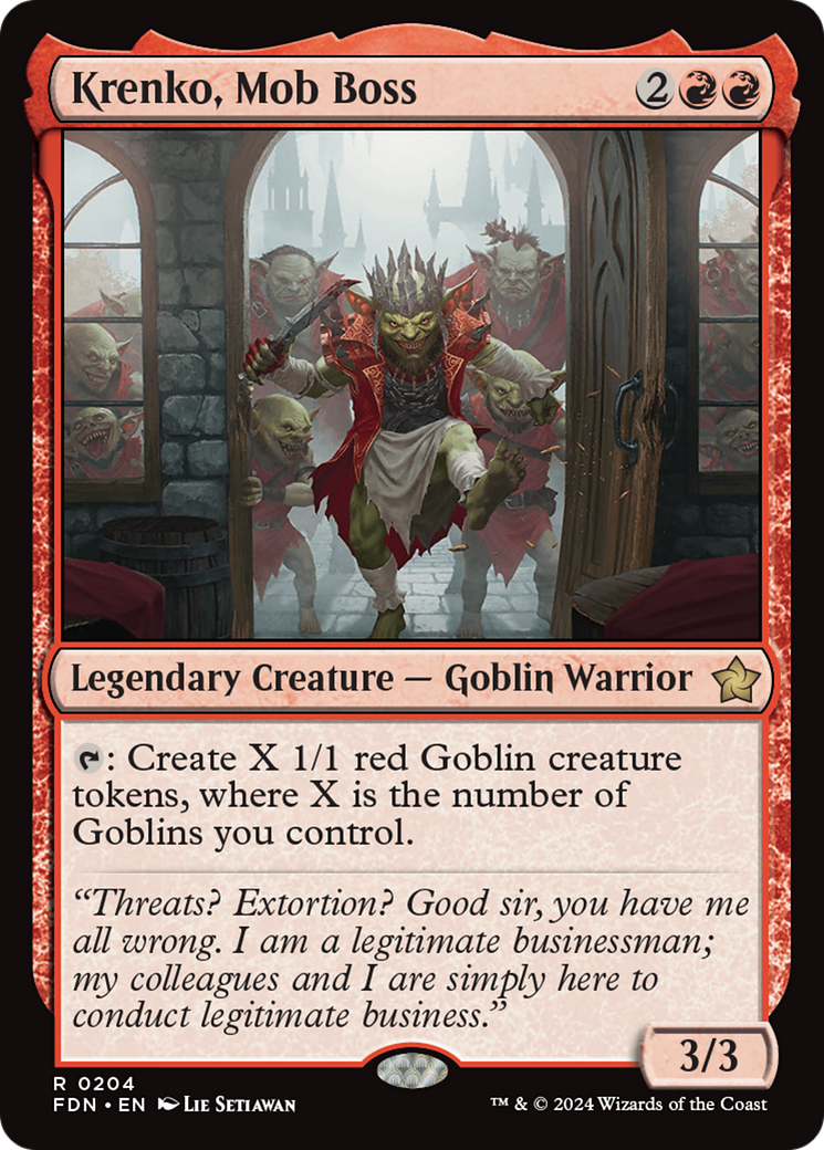 Krenko, Mob Boss (204) Foil - Foundations