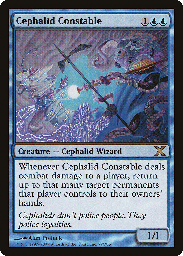 Cephalid Constable (072) Foil - Tenth Edition