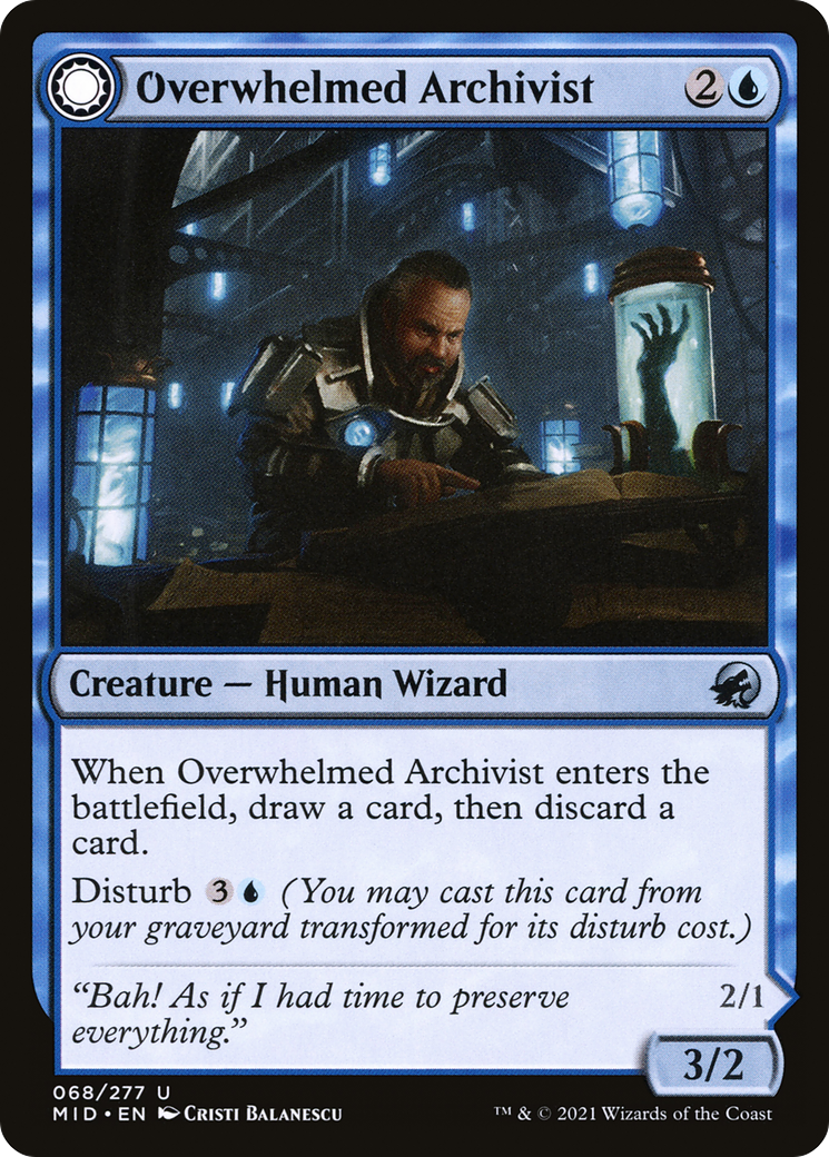 Overwhelmed Archivist (068) - Innistrad: Midnight Hunt