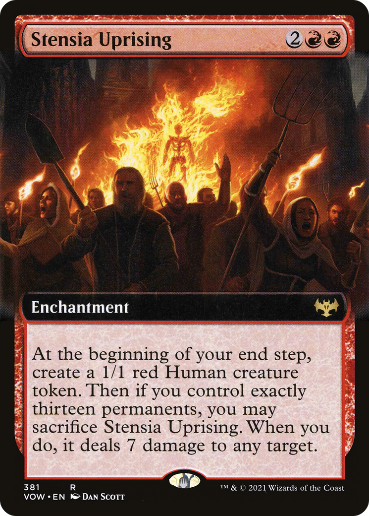 Stensia Uprising (Extended Art) (381) Foil - Innistrad: Crimson Vow