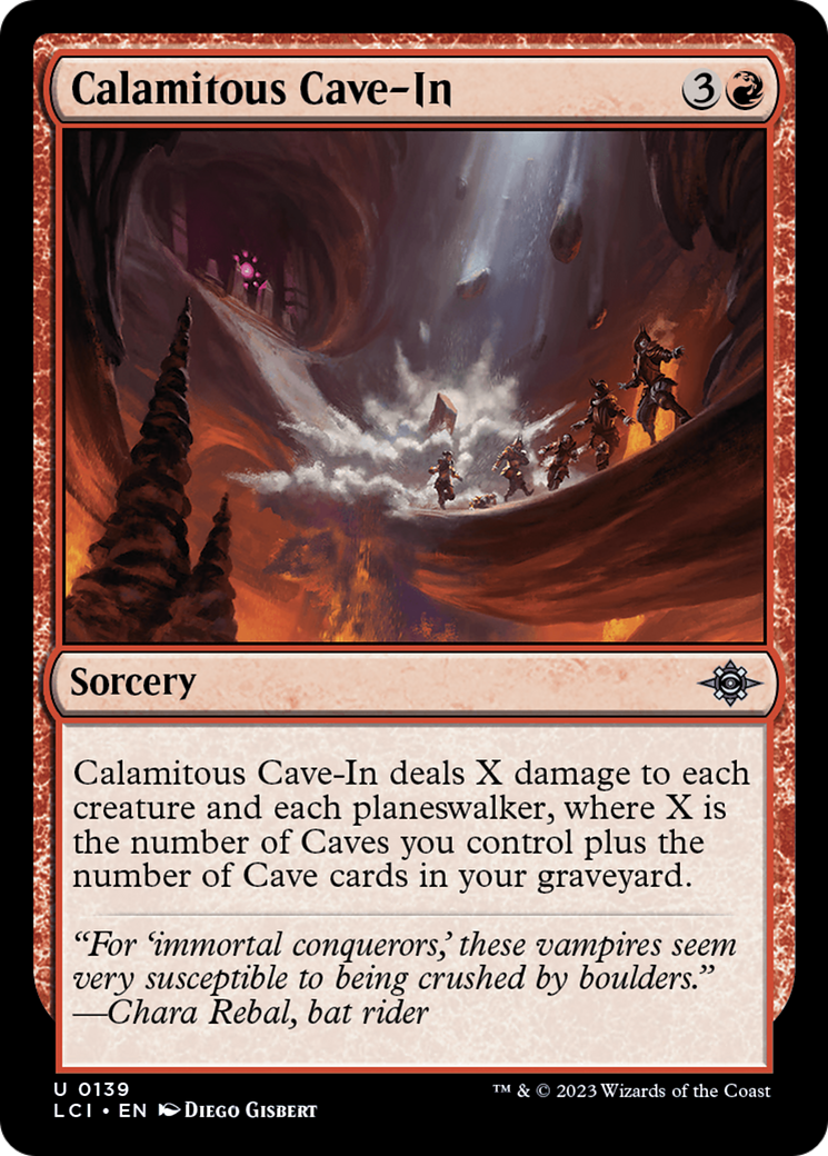 Calamitous Cave-In (139) Foil - The Lost Caverns of Ixalan