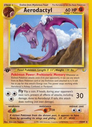 Aerodactyl (15) 1st Edition - Neo Revelation