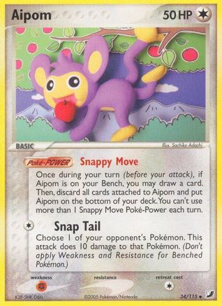 Aipom (34) Reverse Holofoil - Unseen Forces