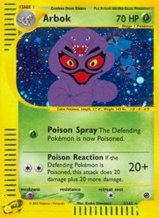 Arbok (3) (3) Reverse Holofoil - Expedition