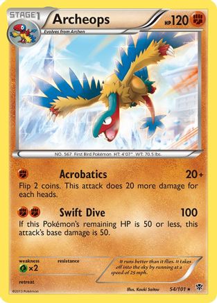 Archeops (54) Reverse Holofoil - Plasma Blast