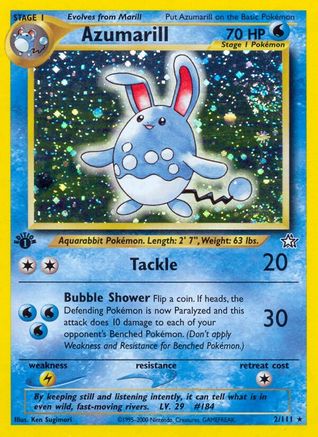 Azumarill (2) 1st Edition Holofoil - Neo Genesis