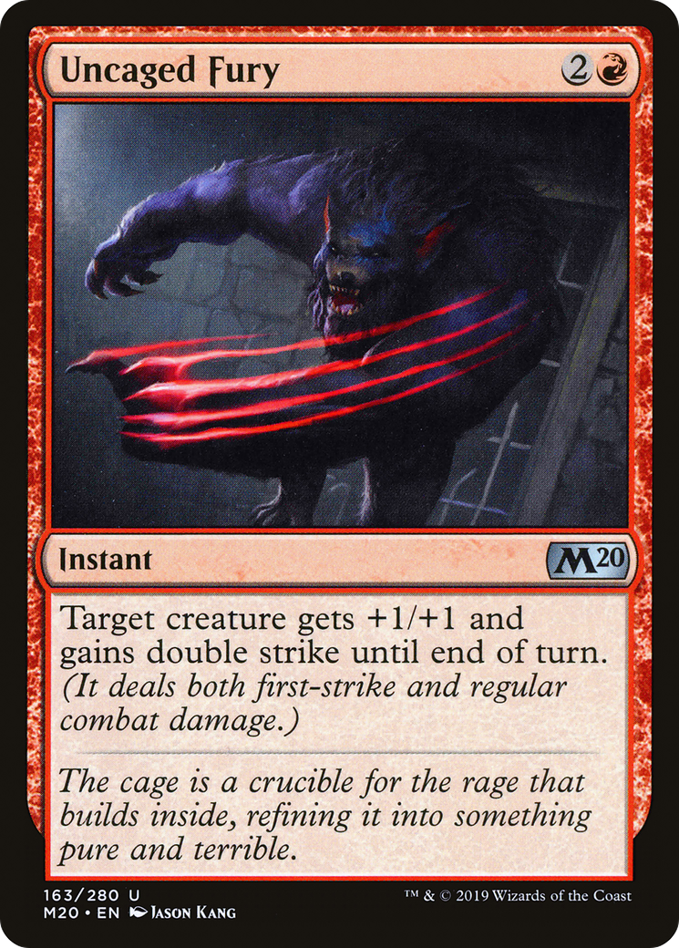 Uncaged Fury (163) Foil - Core Set 2020