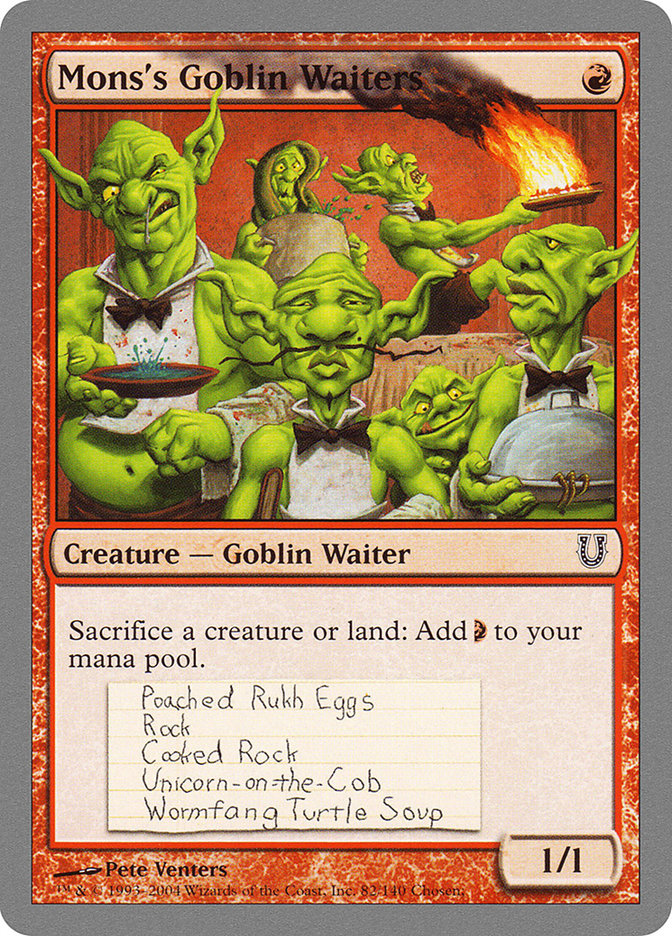 Mons's Goblin Waiters (082) Foil - Unhinged