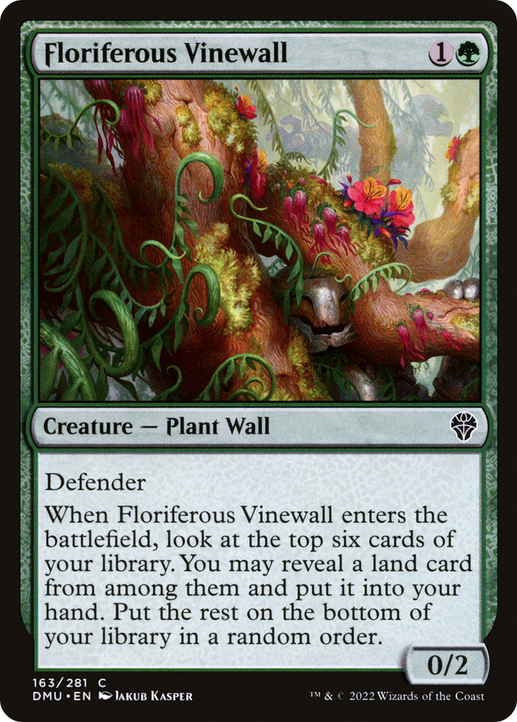 Floriferous Vinewall (163) Foil - Dominaria United