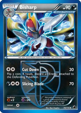 Bisharp (Team Plasma) (74) Reverse Holofoil - Plasma Freeze