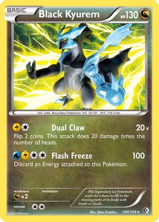 Black Kyurem (100) Reverse Holofoil - Boundaries Crossed