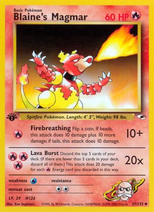Blaine's Magmar (37) 1st Edition - Gym Heroes