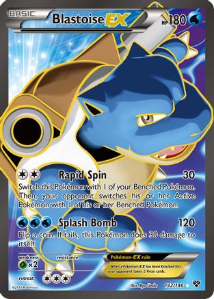 Blastoise EX (Full Art) (142) Holofoil - XY Base Set