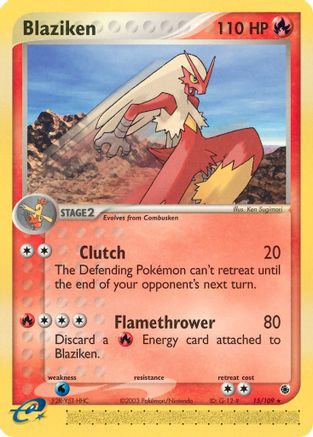 Blaziken - 15/109 (15) Reverse Holofoil - Ruby and Sapphire