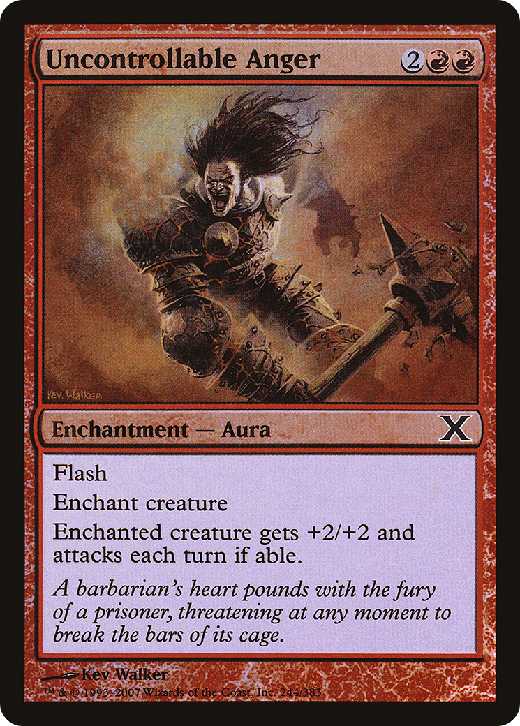 Uncontrollable Anger (244) Foil - Tenth Edition