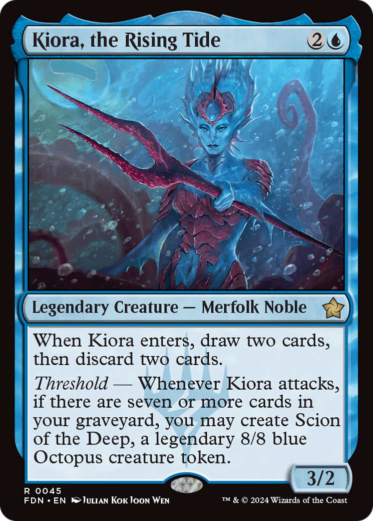 Kiora, the Rising Tide (045) Foil - Foundations