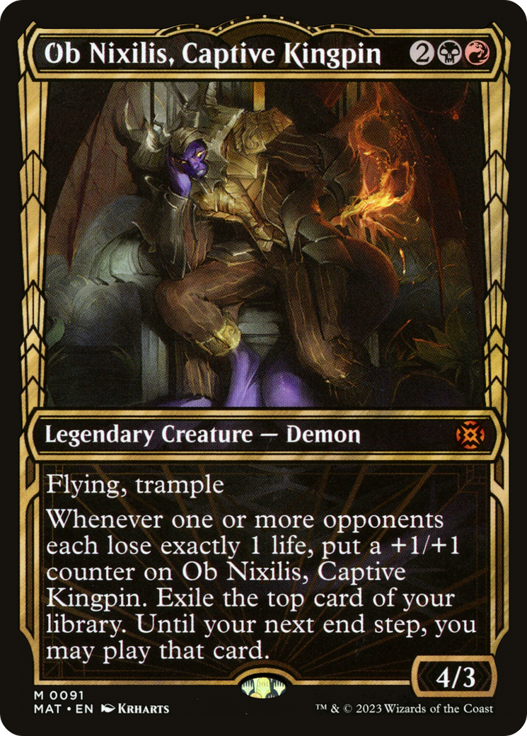 Ob Nixilis, Captive Kingpin (Showcase) (091) Foil - March of the Machine: The Aftermath