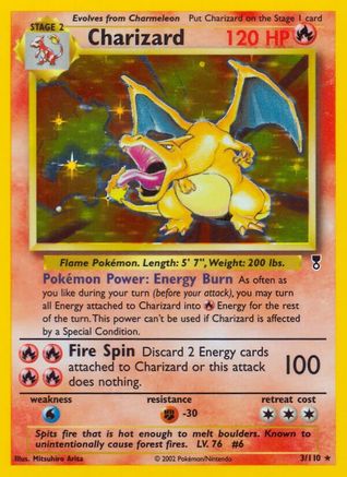 Charizard (3) Reverse Holofoil - Legendary Collection