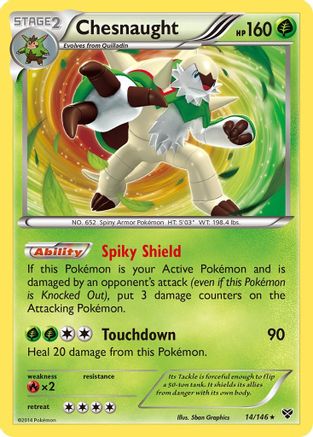 Chesnaught (14) Reverse Holofoil - XY Base Set