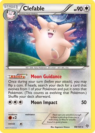 Clefable (98) Reverse Holofoil - Plasma Storm