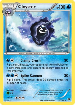 Cloyster (32) Reverse Holofoil - XY Base Set