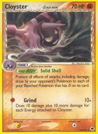 Cloyster (Delta Species) (14) Reverse Holofoil - Dragon Frontiers