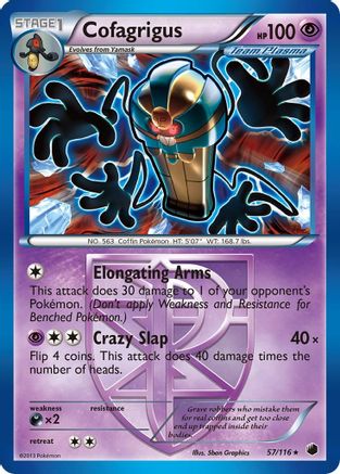 Cofagrigus (Team Plasma) (57) Reverse Holofoil - Plasma Freeze