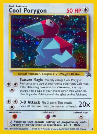 Cool Porygon (15) Holofoil - WoTC Promo