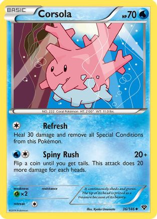 Corsola (36) Reverse Holofoil - XY Base Set