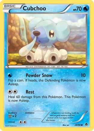Cubchoo (28) Reverse Holofoil - Emerging Powers