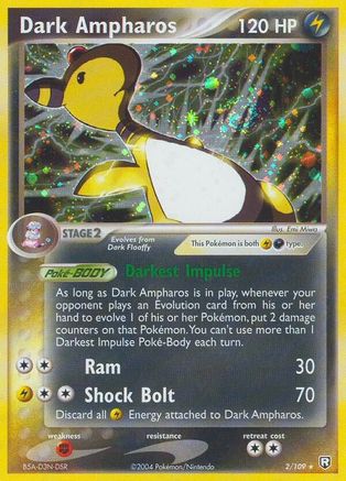 Dark Ampharos (2) Reverse Holofoil - Team Rocket Returns